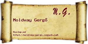 Moldvay Gergő névjegykártya